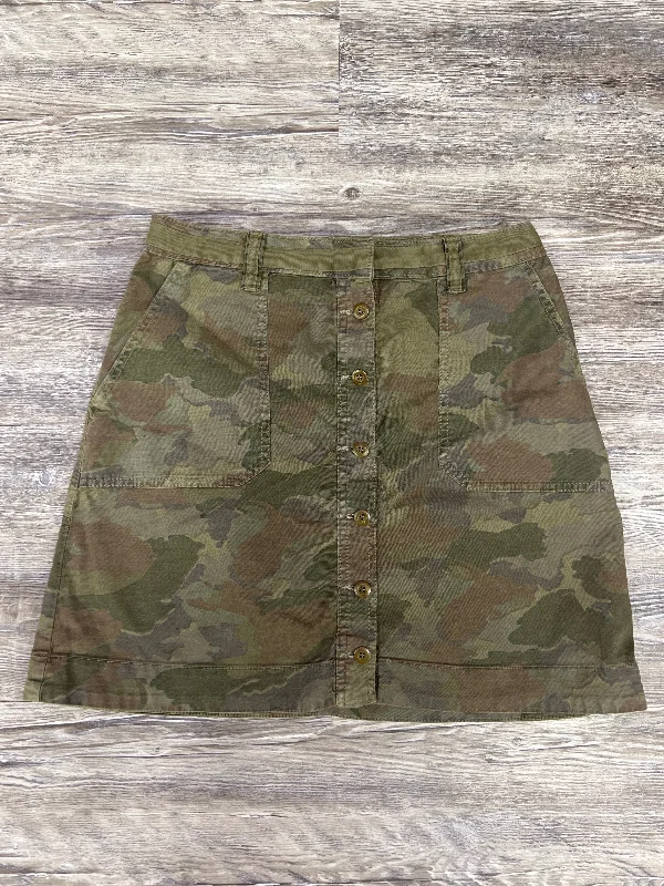 Camouflage Print Skirt Midi Anthropologie, Size 16