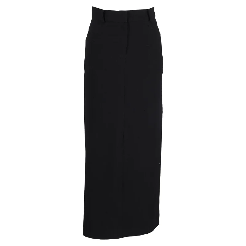 Frankie Shop Malvo Maxi Skirt in Black Wool