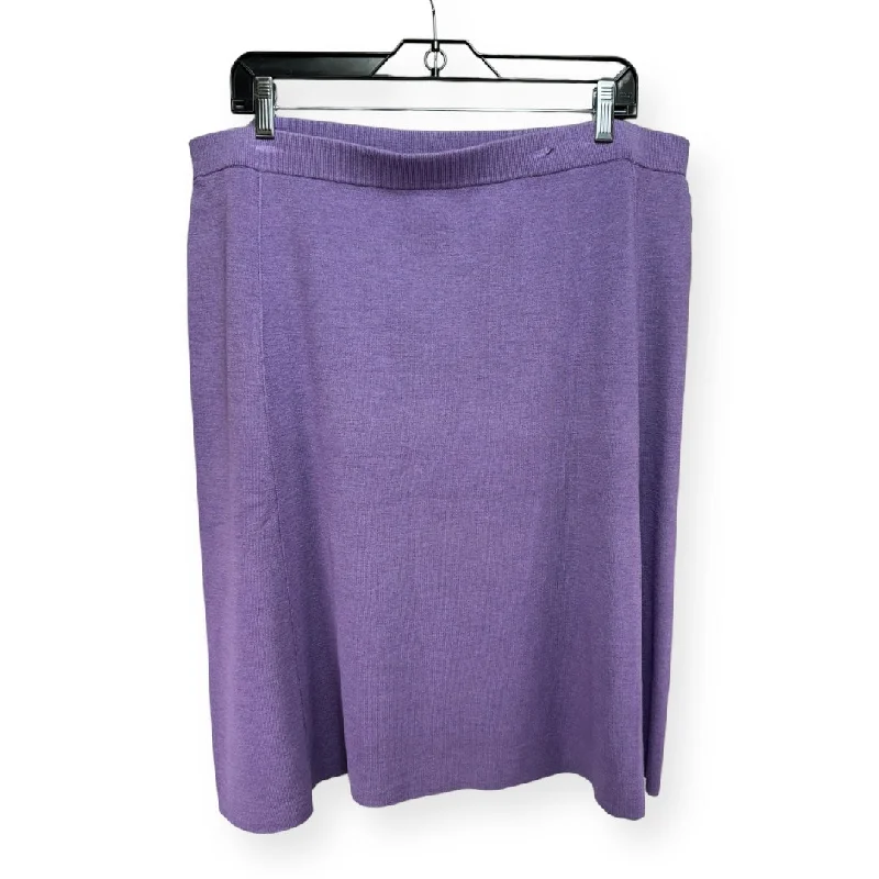 Purple Skirt Designer Eileen Fisher, Size Xl