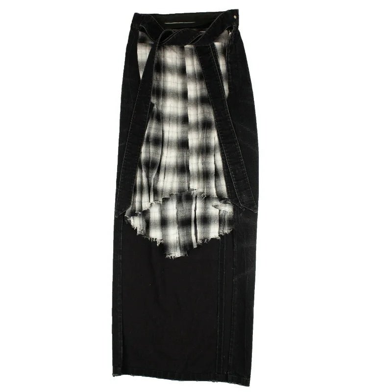 Unravel Project And Plaid Skirt - Black/White