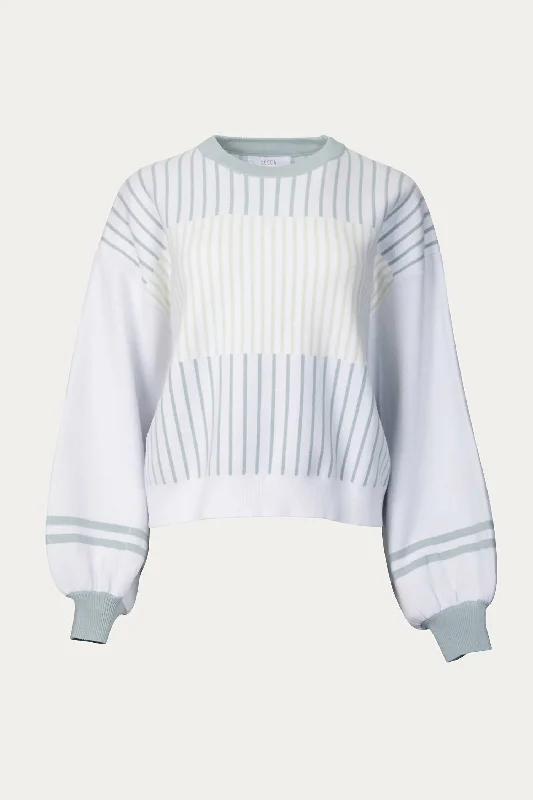 Hygea Slouchy Striped Sweater In Age